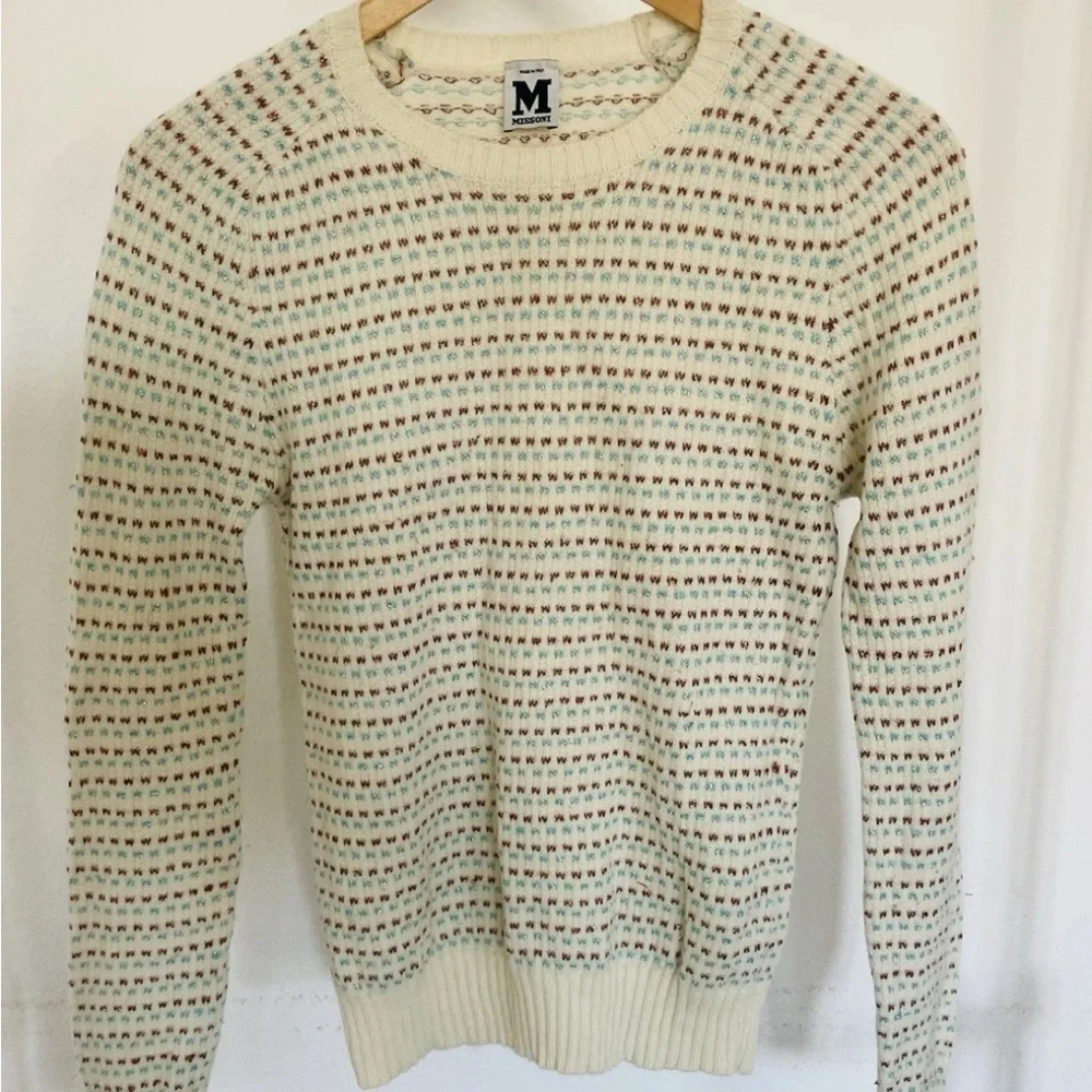 Missoni Ivory virgin wool sweater SZ 42/US 4-6 ITALY - Picture 2 of 7